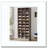 25.6 Inches 10-Tier White Wooden Shoe Storage Cabinet, Modern 30-Cubby Wooden Shoe Rack Organizer