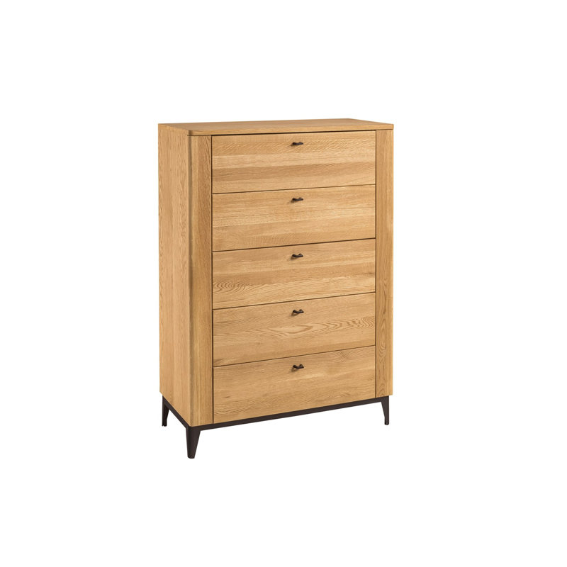 Eastmont Manufactured + Solid Oak Wood 5-Drawer Sideboard