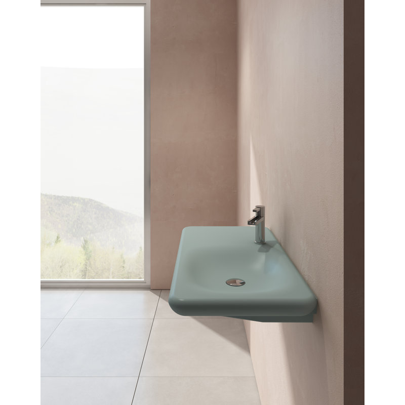 Fenice Vanity Basin - 90x46cm 0TH, Gloss White