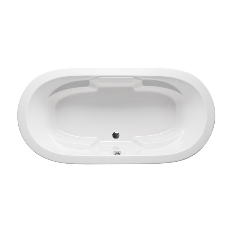 Hermosa 72" x 36" Drop In/Undermount Soaking Acrylic Bathtub, White