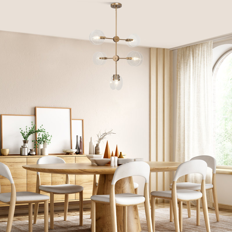 Luminaire suspendu moderne pour îlot de cuisine 5 lumières Spoutnik