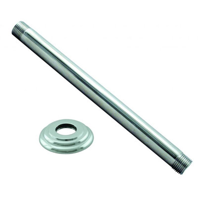 Westbrass 1/2" IPS x 6" Round Ceiling Mount Shower Arm with Flange