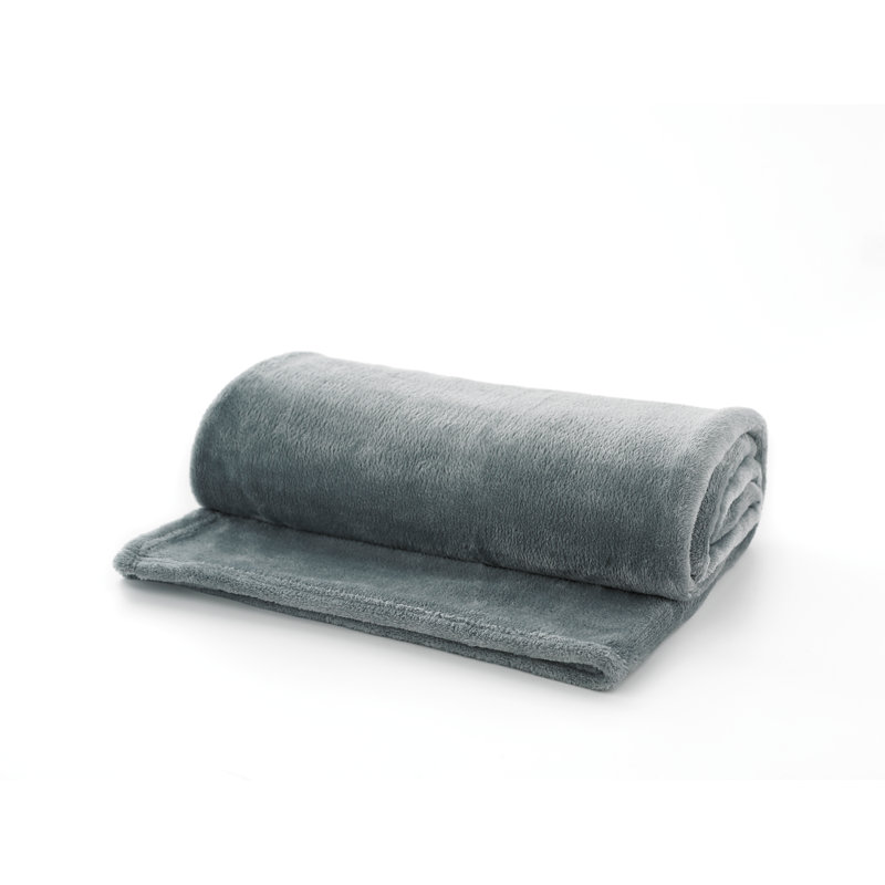 Plain Weave / Muslin Throw Blanket, Grey