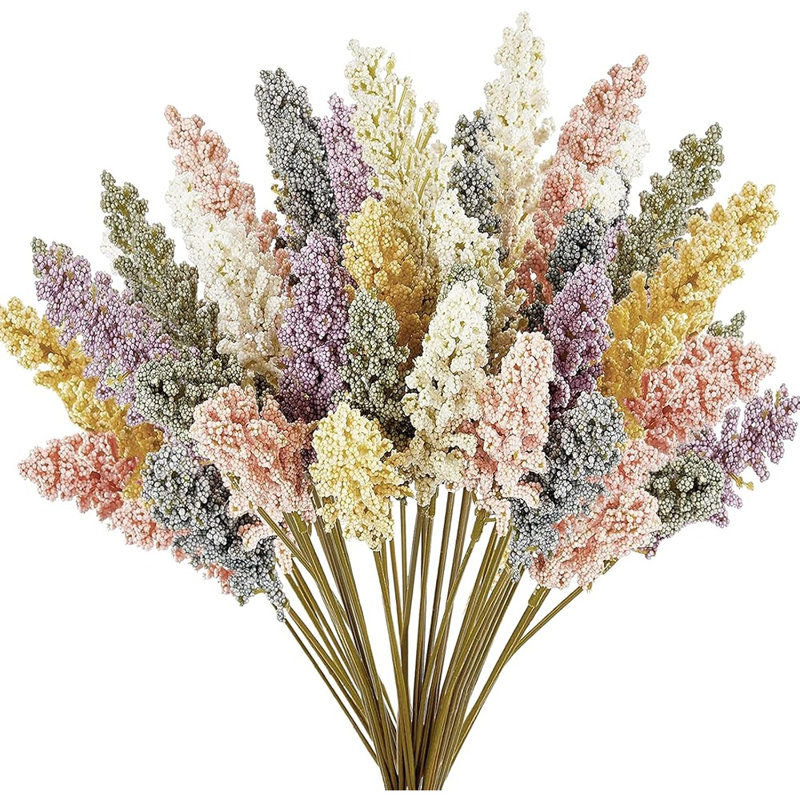 36 pièces de fleurs artificielles en mousse pastel