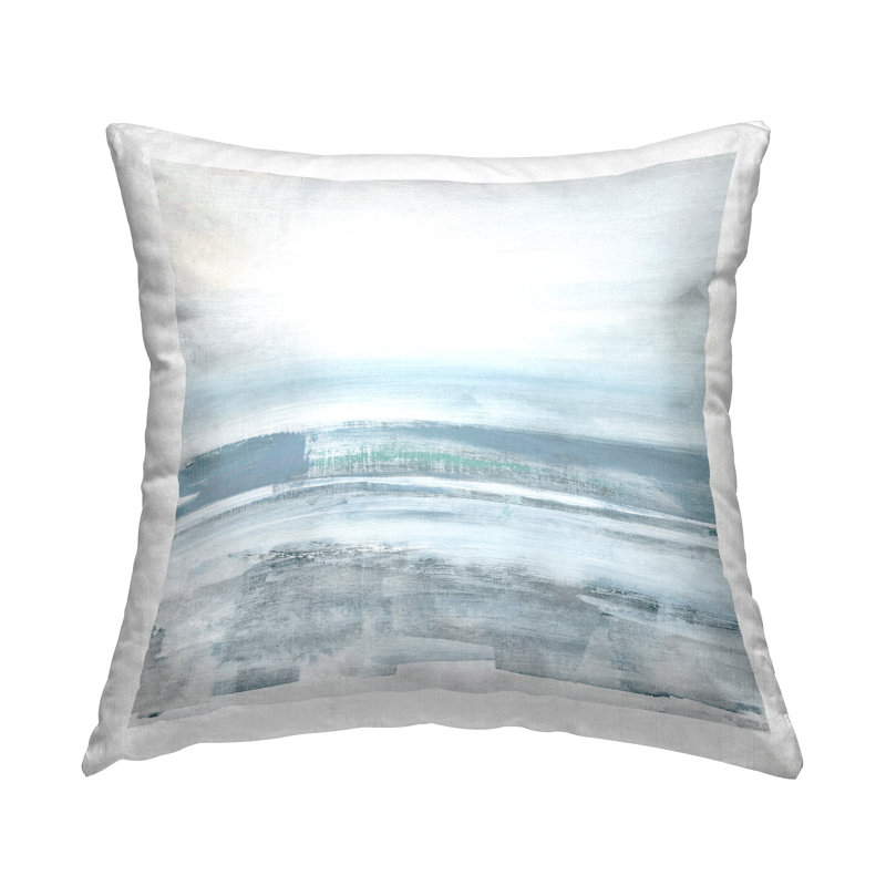 Coussin décoratif imprimé orage bleu gris orageux par Sally Swatland