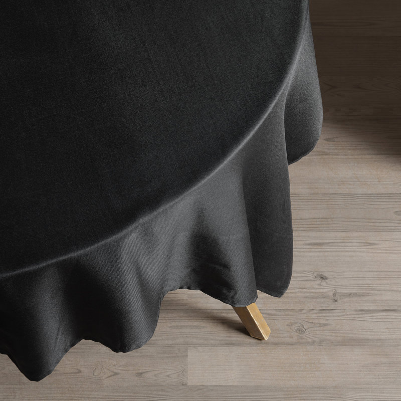 Performance Twill Table Cloth indoor and outdoor Single Piece, 54"W X 84"L, Black