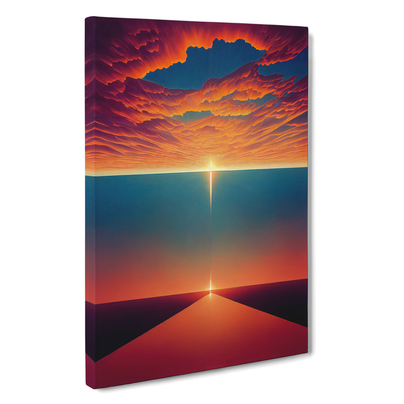 Super Abstract Sunset - Wrapped Canvas Print, 50cm H x 35cm W x 3cm D