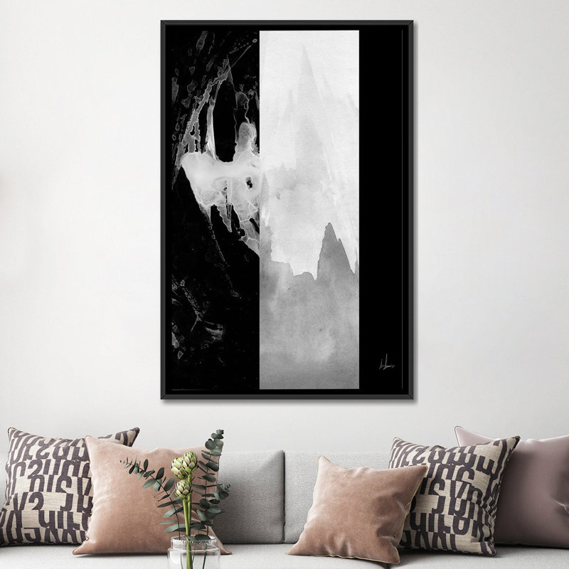 «Abstract», reproduction d'art sur toile, H 26 po x l 18 po x P 1,5 po, Toile avec cadre noir