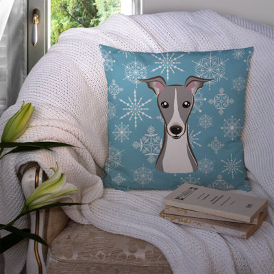  Coussin Snowflake Italian Greyhound 14 "