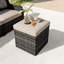 Repose-pieds de patio extérieur en osier PE Bellamy Stylish-682347159-682347153