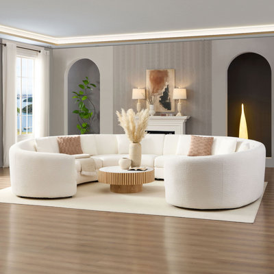 Canapé modulaire rembourré avec 6 coussins Tristan