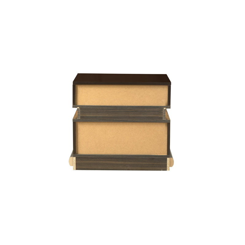 Kiawna 27.87 " W Stainless Steel Nightstand