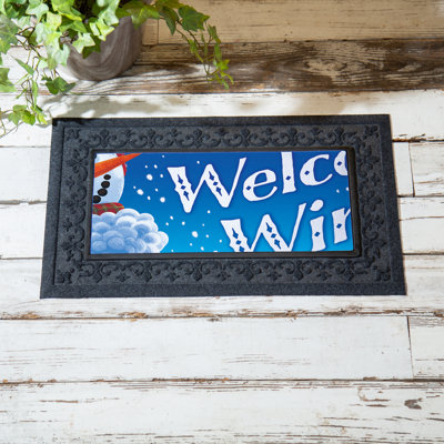 Tapis bonhomme de neige avec bouquet Sassafras