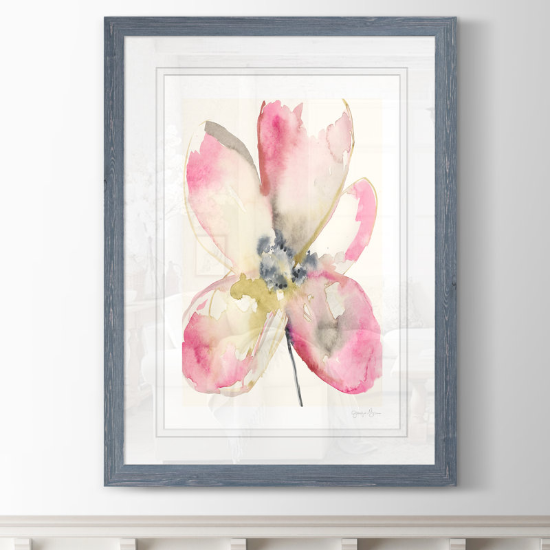 « magenta pétales ii » par paul cezanne-cadre photo, reproduction d’art, H 28 po x l 38 po x 1,25 po, Blanc