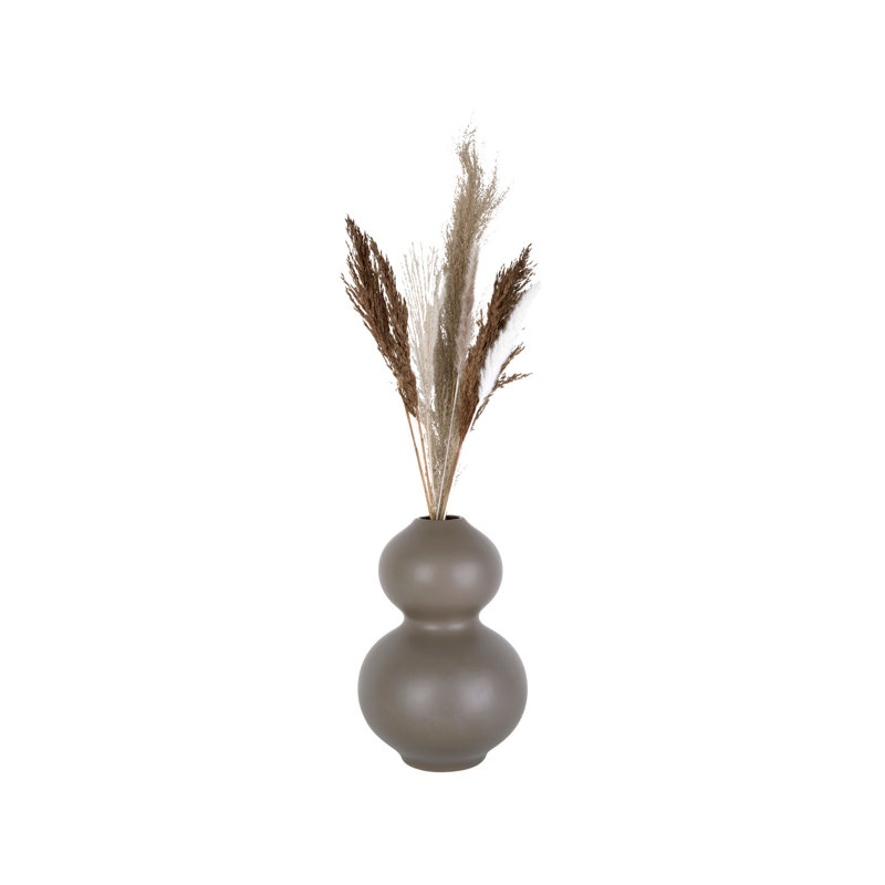 Theressa Ceramic Table Vase, Taupe Brown