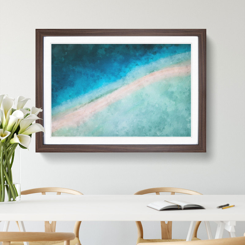 Kaafu Atoll Beach in the Maldives - Framed Print, Walnut Framed, 33cm H x 45cm W x 2cm D