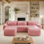 Canapé modulaire en forme de U sans os avec éponge haute densité 32D, conception antidérapante, méridienne et assise profonde pour une détente confortable-458526559
