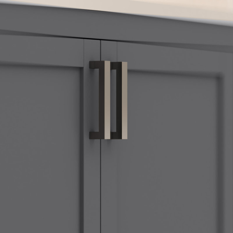 Base de meuble-lavabo double Rooh 71, Gris anthracite