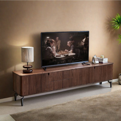 Meuble télé en bois massif de style nord-américain