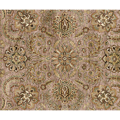 High-Quality Hand-Knotted Aubergine And Gold Area Rug