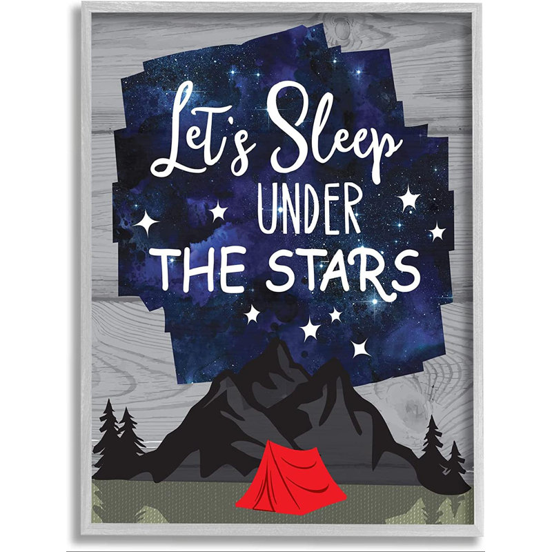 «Sleep Under the Stars Mountain», Estampe numérique Farmhouse, L 11 po x H 14 po