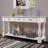 63inch Long Wood Console Table with 3 Drawers and 1 Bottom Shelf Antique White-1689350685