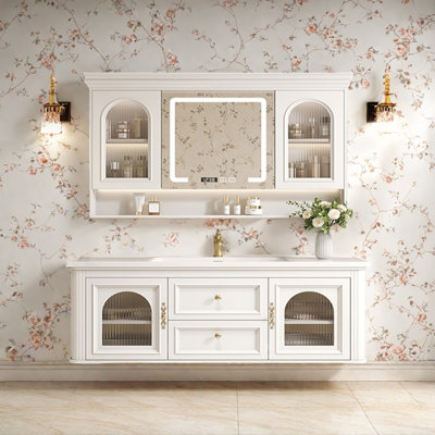 Armoire de salle de bain luxueuse rétro française