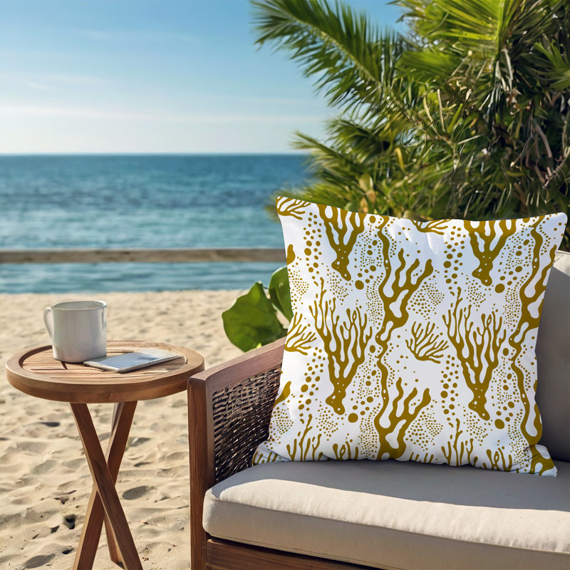 Barnon Reversible Throw Pillow, Gold