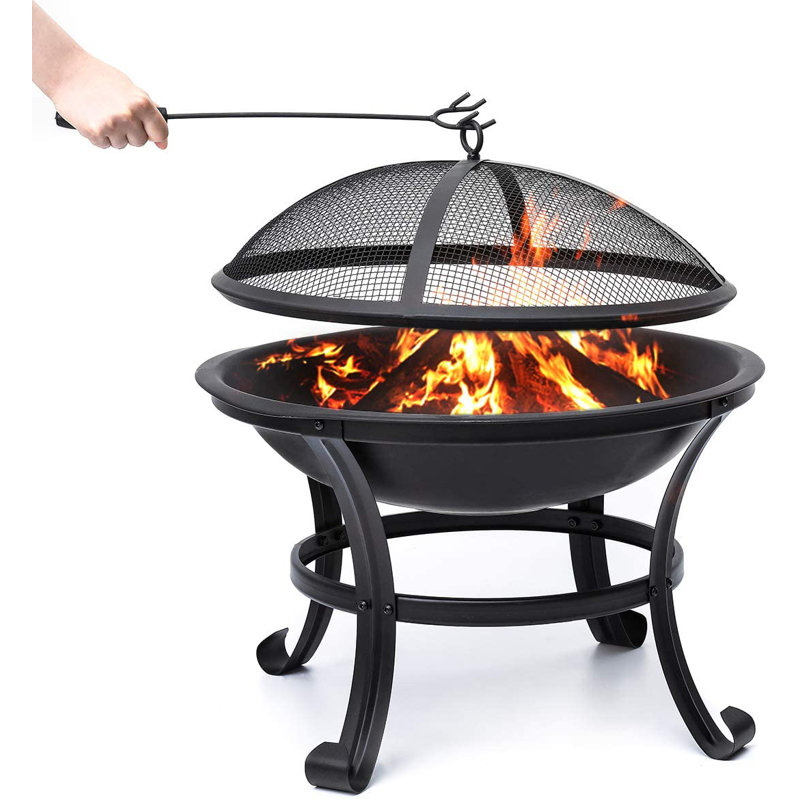 Martinique Round Steel Wood Burning Fire Pit