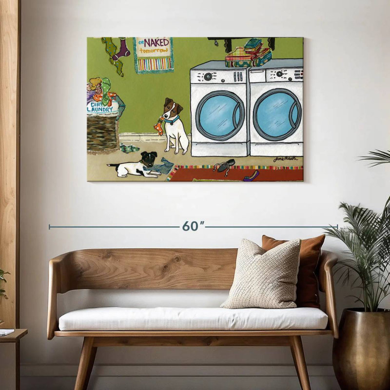Brampt Jack Russell Trouble, 30" H x 45" W