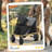  1-Click Foldable Doggy Stroller Pet Stroller with Storage Smooth Ride with Shock Absorption Big Dog Walking Stroller-99356781