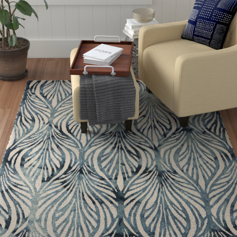 Sampson Hand Tufted Wool Geometric Indoor Rug, Rectangle 5' x 7'6"