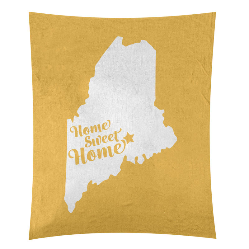 Tapisserie Home Sweet Bangor, H 60 po x l 51 po, Jaune
