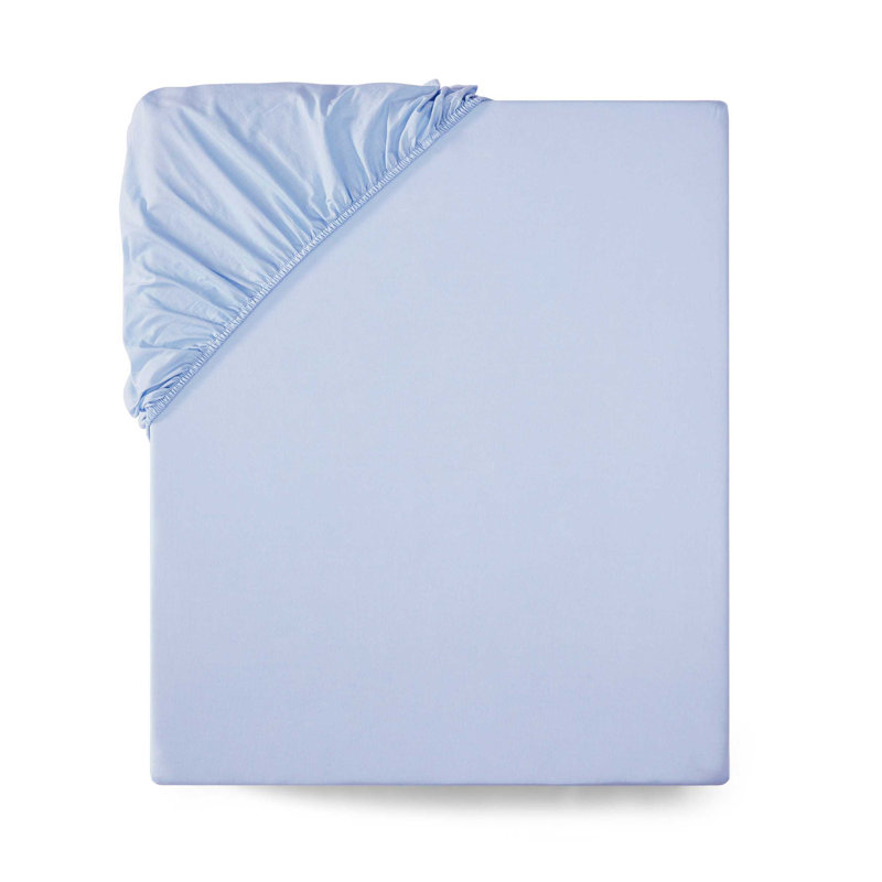 Tommy Hilfiger Hilfiger Essentials Cotton Solid Blue Twin Fitted Sheet, Blue, Twin