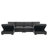 6-piece Wide Arm Multi-shape Upholstered Modular Sofa Cloud couch with Double Reversible Storage Ottoman-2137581308