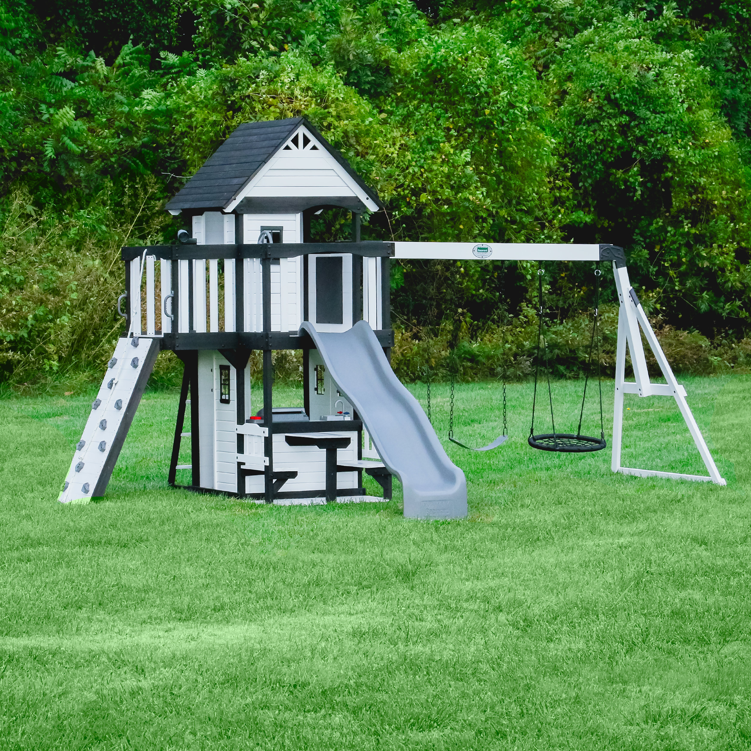 Backyard Discovery White Canyon Creek Swing Set & Reviews | Wayfair