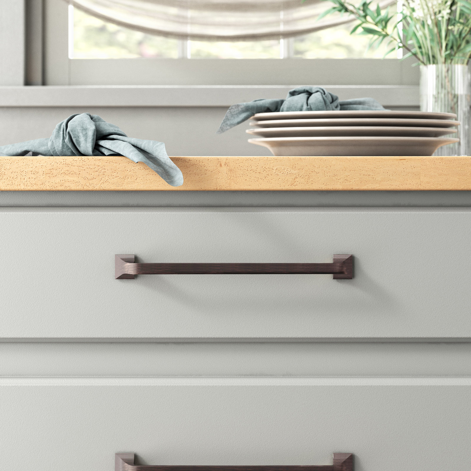 Forge Farmhouse Cabinet Pull, Vintage Bronze, 12", null