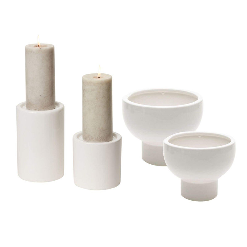Abie Ceramic Table Vase, 6.5" H x 8" W x 8" D