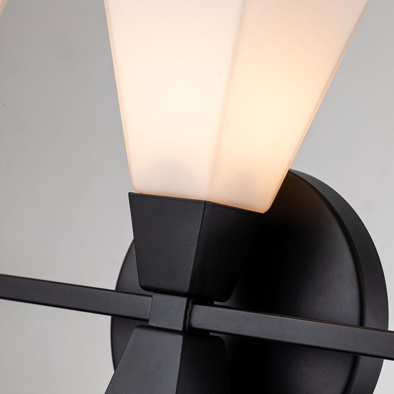 Bowtie 3 Light Vanity Light, Matte Black