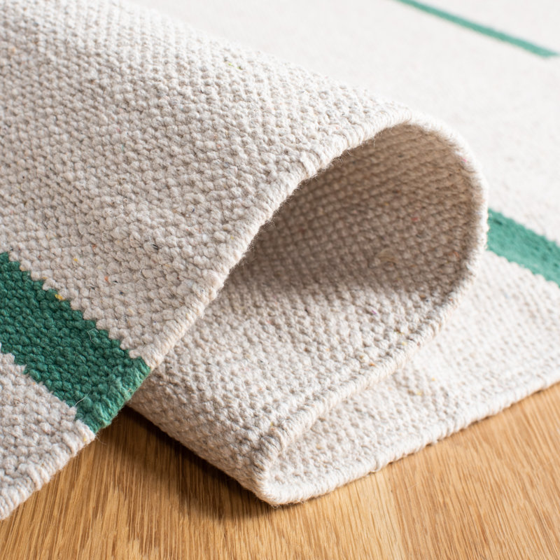 Estremara Hand Woven Cotton Striped Rug, Rectangle 3' x 5'