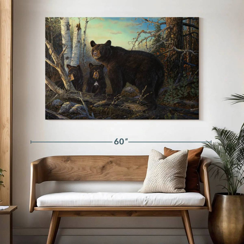 Brampt Absolutely Wild - Black Bear, 34" H x 51" W