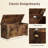39.4" Farmhouse Storage Bench with 2 Safety Hinges, Wooden Storage Chest for Entryway, Bedroom, Living Room-2312621
