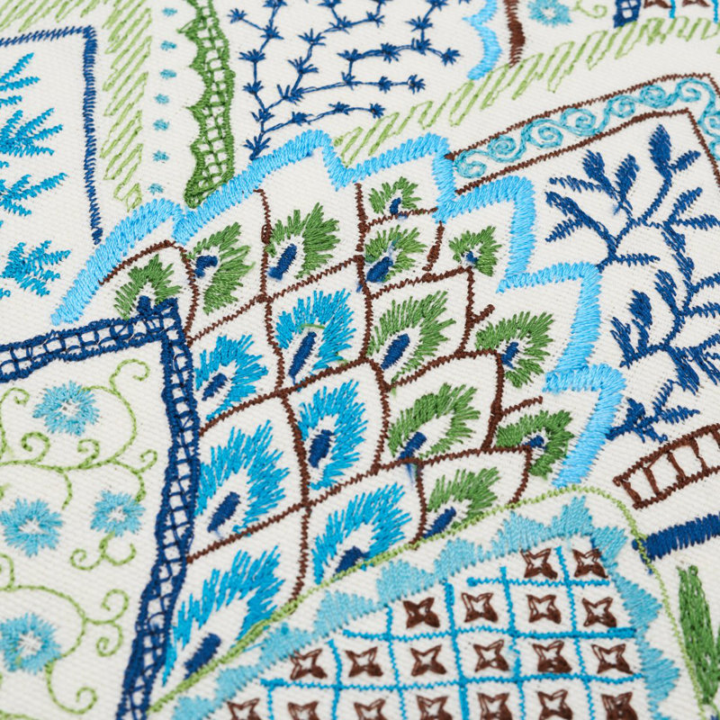 Albizia Embroidery Pillow, 20" x 20"
