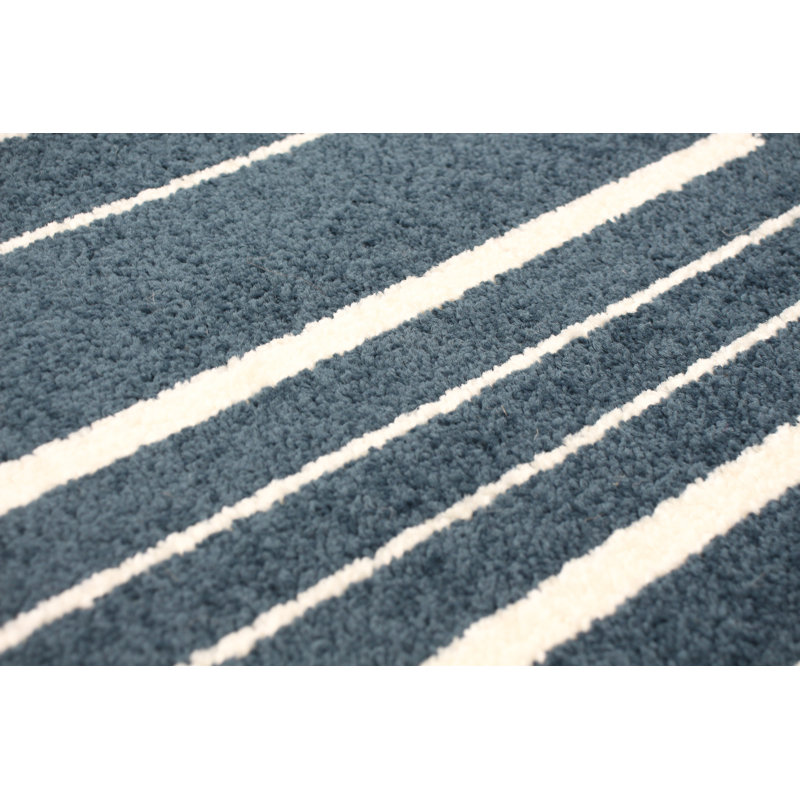 Tapis pétrole / crème Francom, Rectangle 5 pi 3 po x 7 pi 3 po