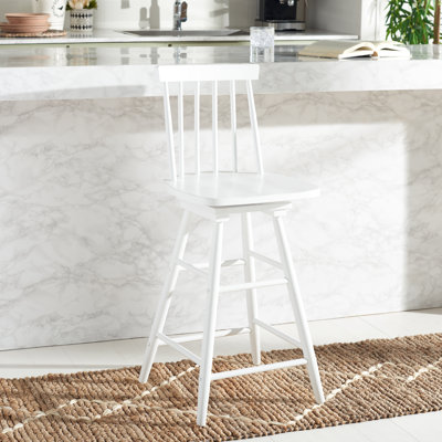Abdoulaziz Swivel Solid Wood Counter Stool