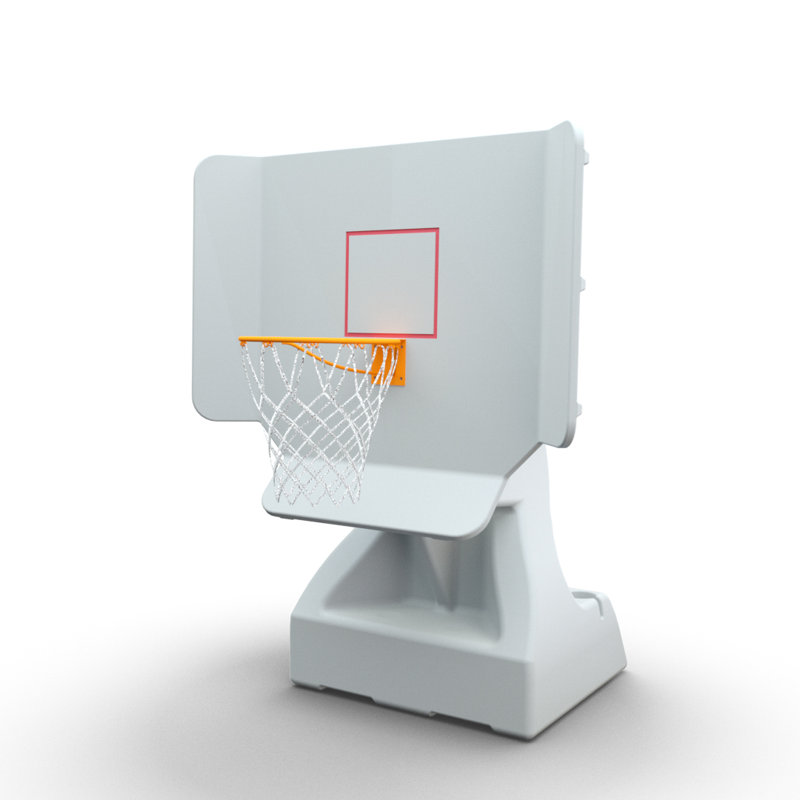 Adjustable Stainless Steel Outdoor Basketball Hoop with Vinyl Basketballs
