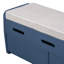 Banc de rangement rustique avec 2 tiroirs, espace de rangement caché et 3 faux tiroirs en haut, banc à chaussures-114198396