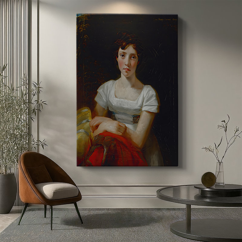 Portrait de Mary Freer - toile tendue par John Constable, 40 po x 60 po