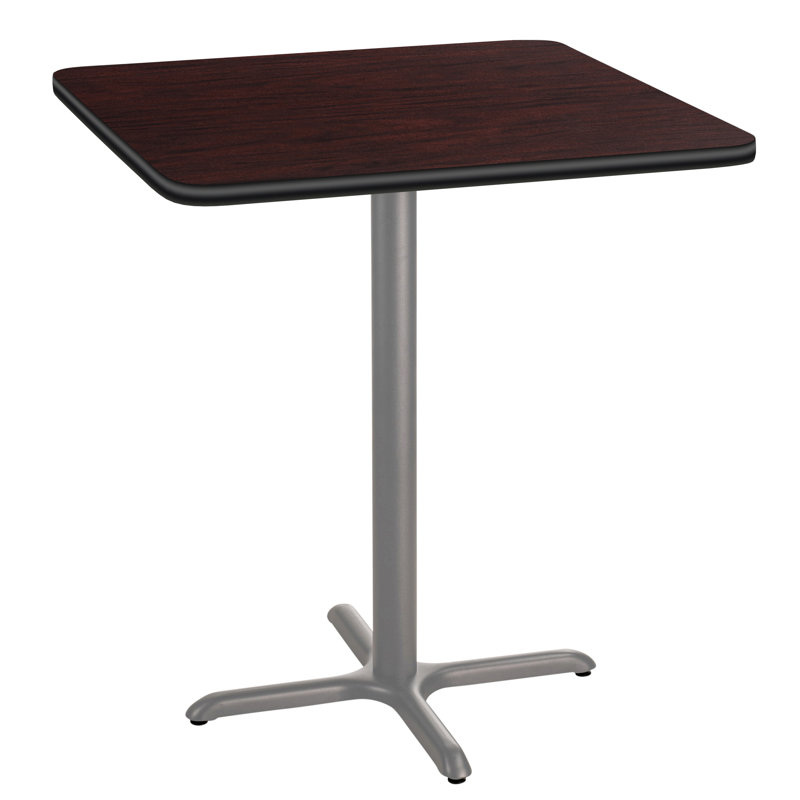 Table de salle à manger carrée CT Series, H 42 po x L 36 po x l 36 po, Gris, Acajou