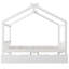 Lit plateforme House avec tiroirs, tête et pied de lit, toit-1799201946